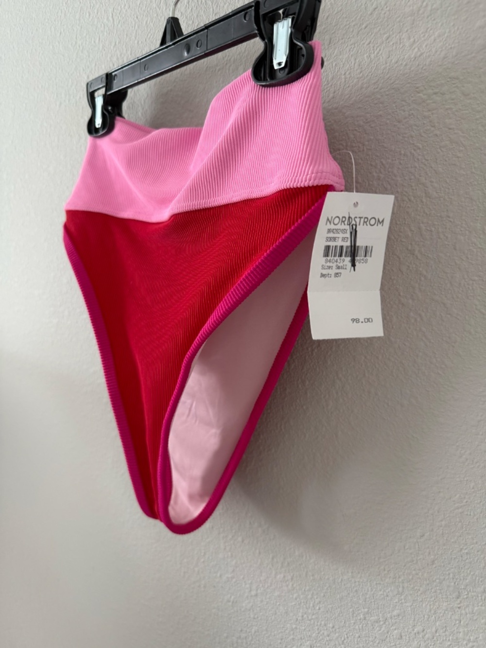 Beach Riot Emmy Bikini Bottom Fuchsia Red Neon Size S $98 - Picture 5 of 8